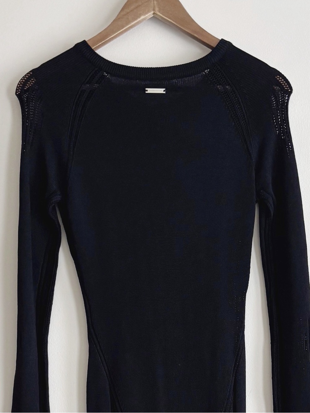 Manière De Voir Black Knitted Contour Jumpsuit Bodysuit Large - Picture 7 of 11
